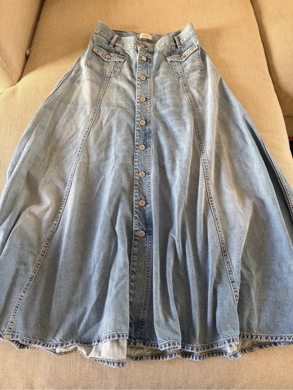 Citizens of Humanity Devin Patch Pocket Maxi Skirt Size 27 $328